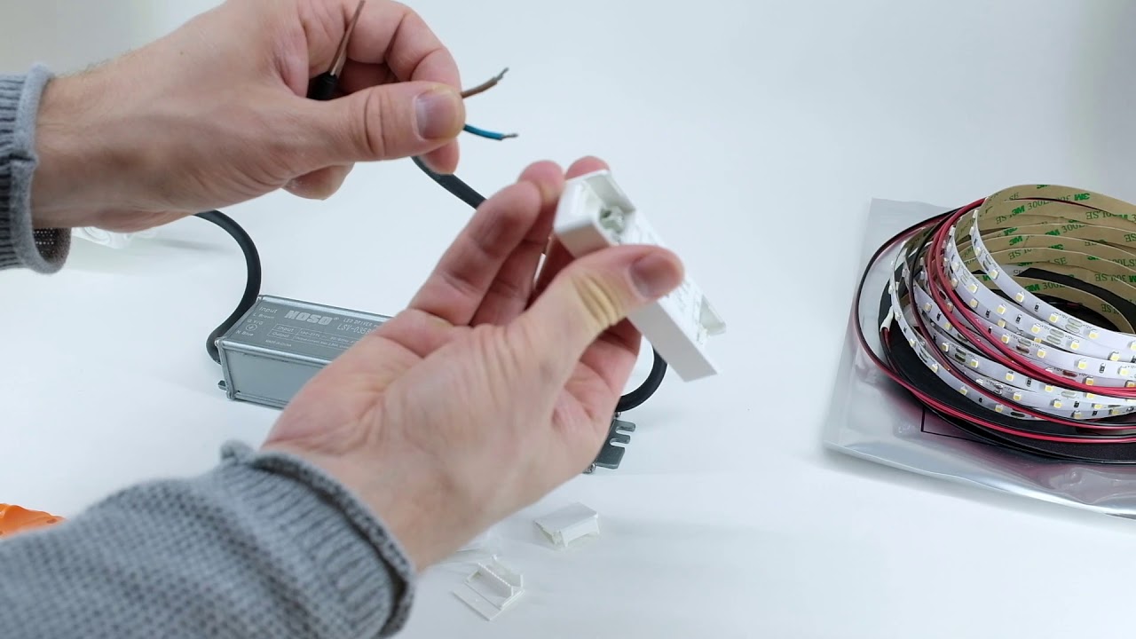 Ledtekfi connecting LED strip - LED-nauhan kytkeminen LED-himmentimen kanssa