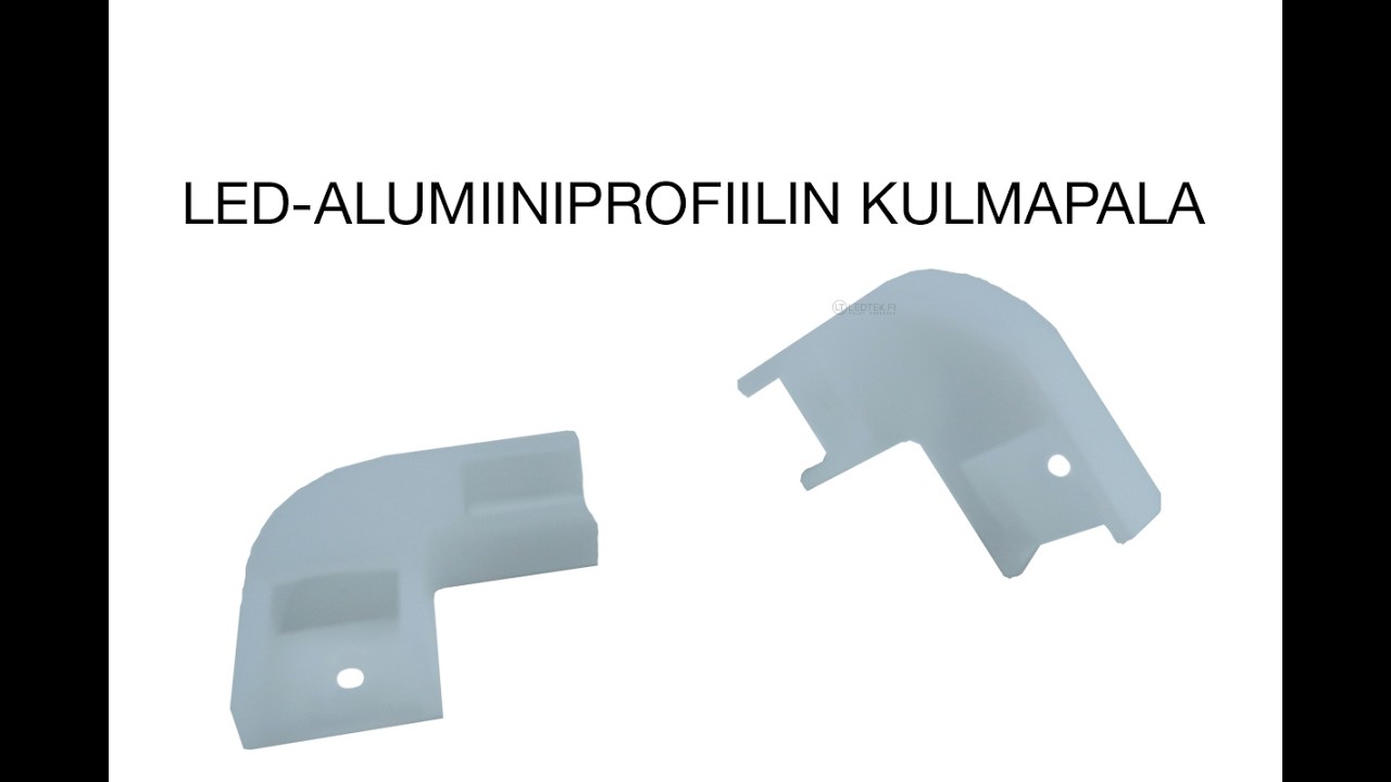 LED-alumiiniprofiilin 1708 kulmapala vaalea muovi | Ledtek