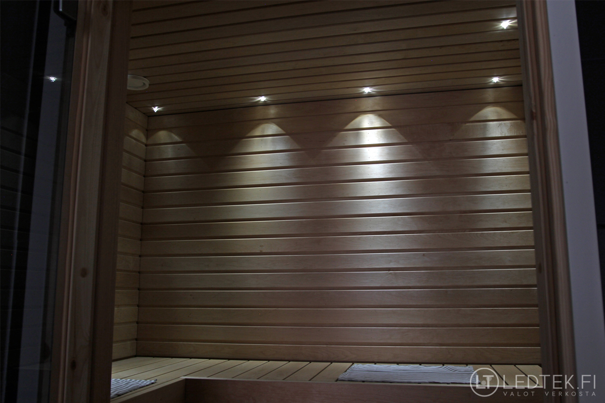 Aivan uudenlainen sauna upealla valaistuksella