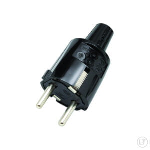 AC Power Plug Opal RTB Black IP44
