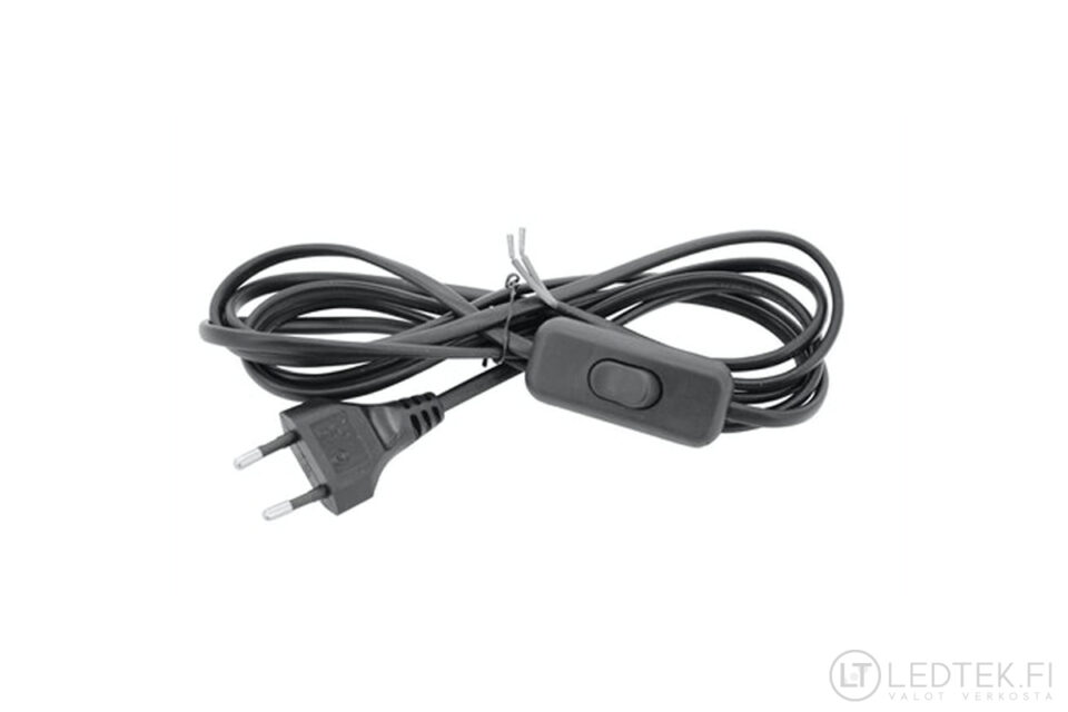 Intermediate Switch With Cord Black 2m + 0,5m Ledtek