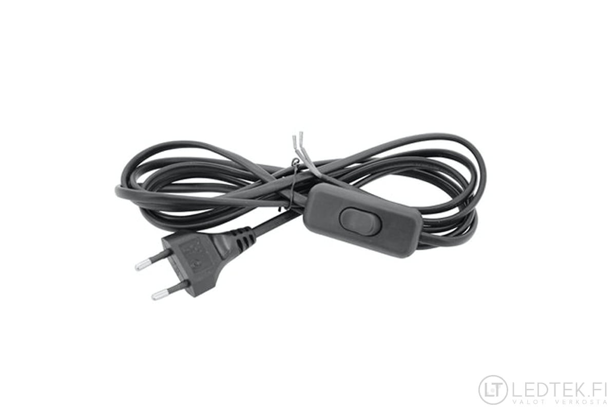 Intermediate Switch With Cord Black 2m + 0,5m