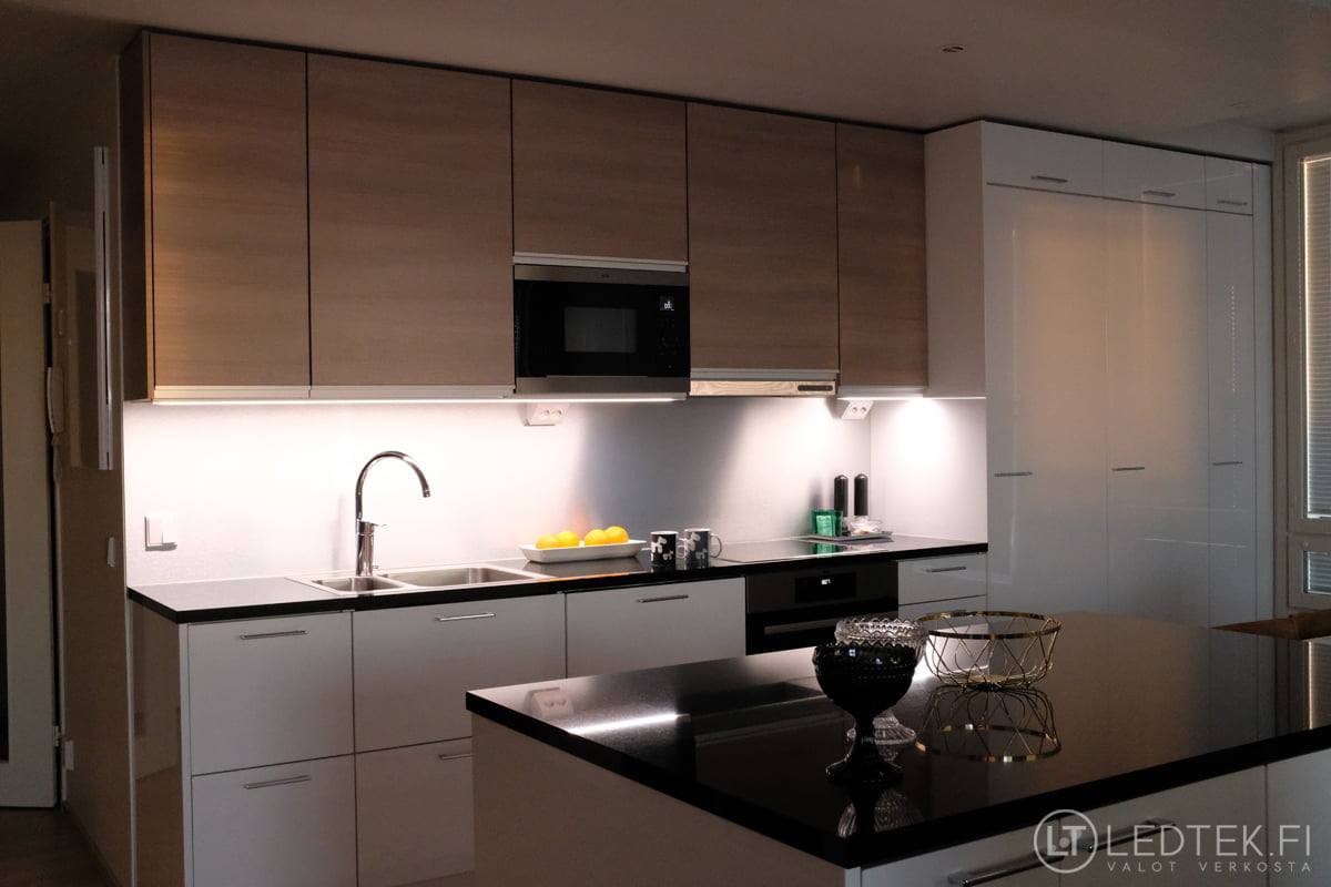 LED-nauhan asennus keittiöön