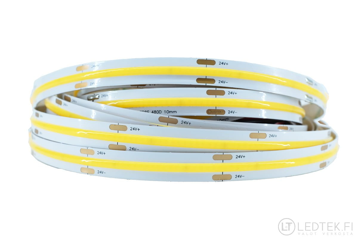 CRI90 COB LED Strip 4000K 12W 24V Luxury
