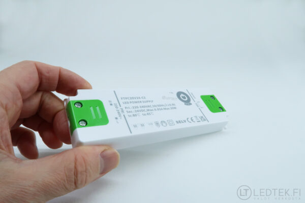 POS LED muuntaja 20W 24V DC – kompakti virtalähde LED-nauhoille