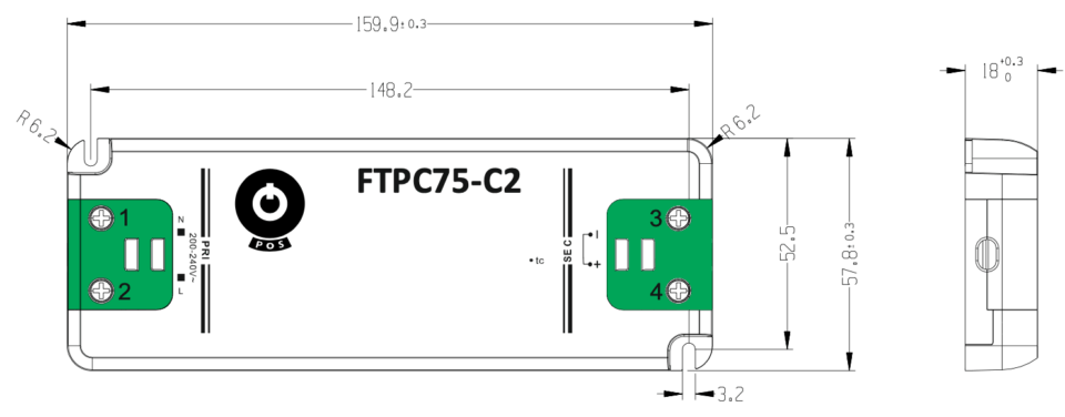 LED-muuntaja 75 W 12 V