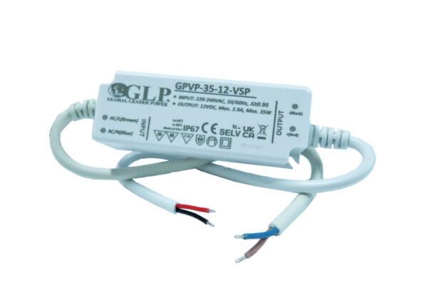 GLP VSP LED-muuntaja 35W 12V – Hiljainen virtalähde LED-nauhoille
