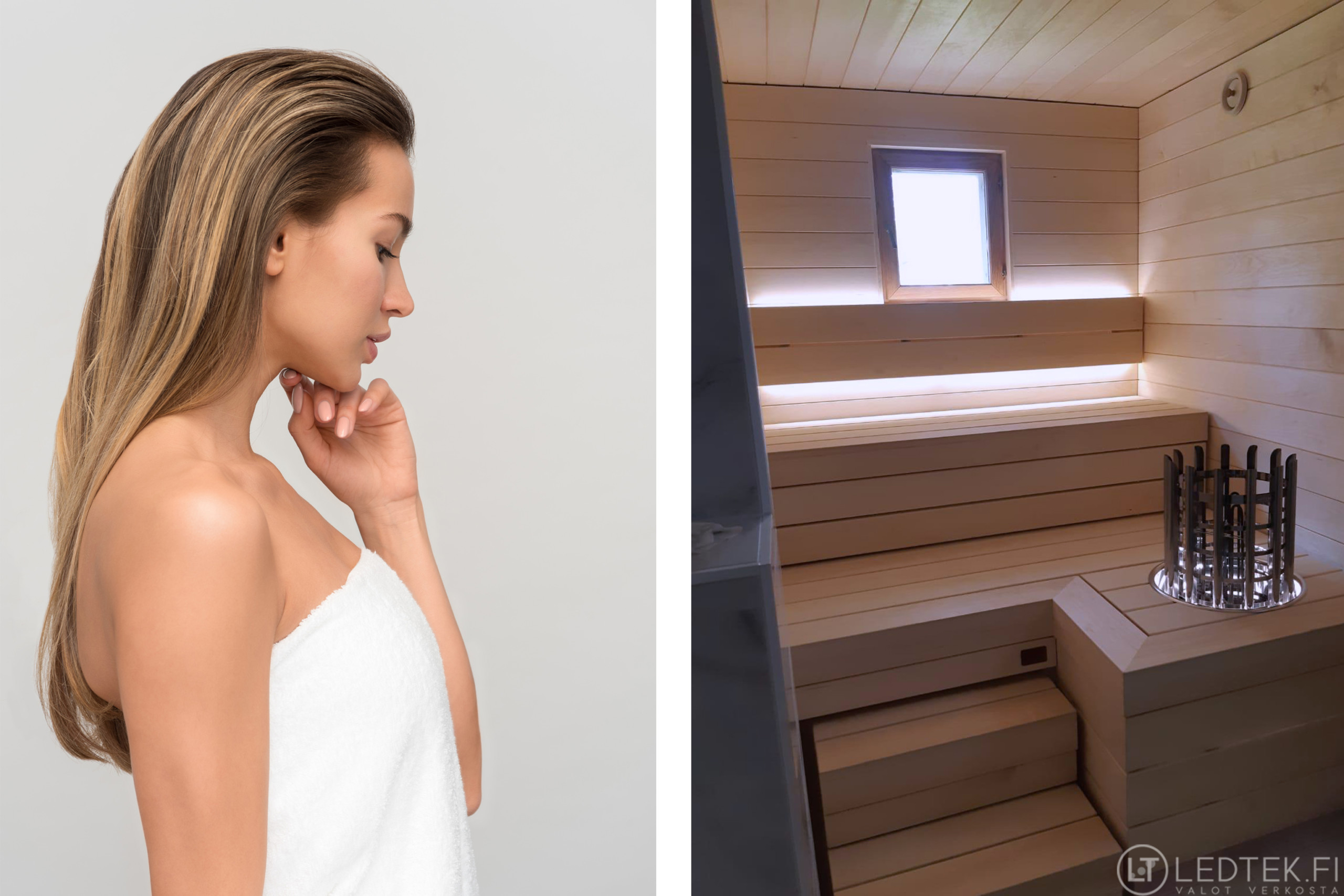 Dimmable LED strip for sauna