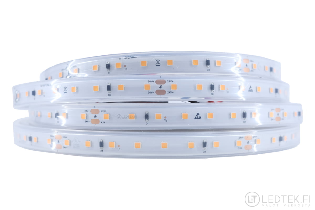 CRI80 LED strip for sauna 2700K 5W IP65 24V 100°C – 5 m