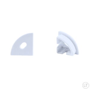 1616 Aluminum Profile Endpiece With Hole White 5 PCS
