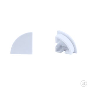 1616 Aluminum Profile Endpiece Solid White 5 PCS