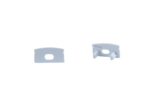 LED Aluminum Profile 1708 Endpiece (Hole) 2 Pcs White
