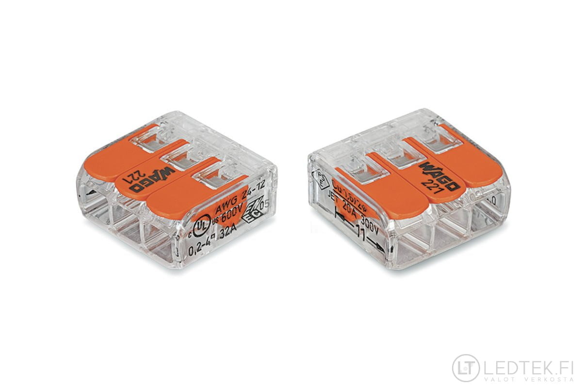 Splicing connector 3-conductor Wago 10 pcs