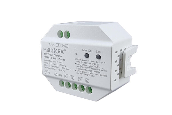 Langaton AC TRIAC-WIFI2.4G-PUSH etukulma