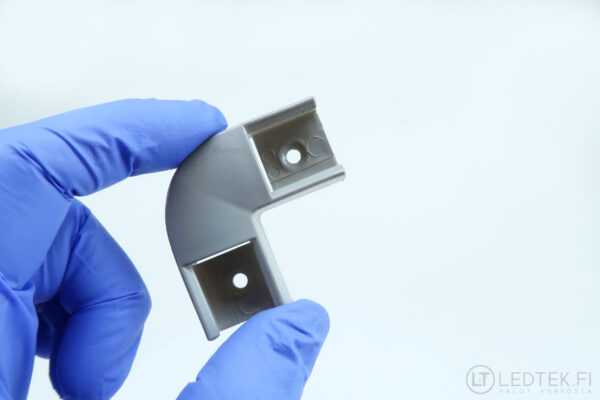 LED-alumiiniprofiilin kulmapala harmaa