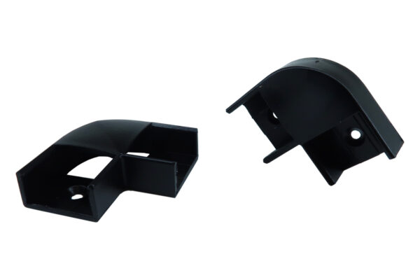 LED-alumiiniprofiilin kulmapala musta