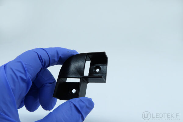 LED-alumiiniprofiilin kulmapala musta