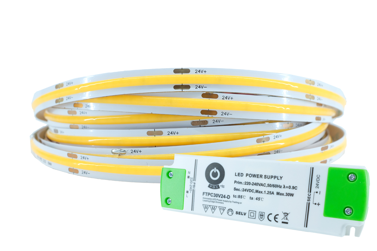LEDTEK COB LED-nauha olohuoneeseen himmennettävä