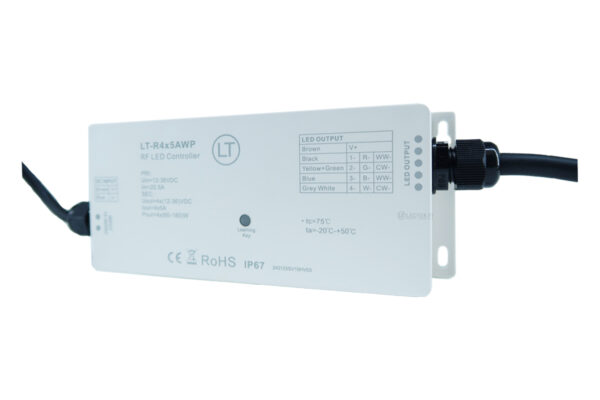 Ledtek 4x5A langaton RF-vastaanotin IP67