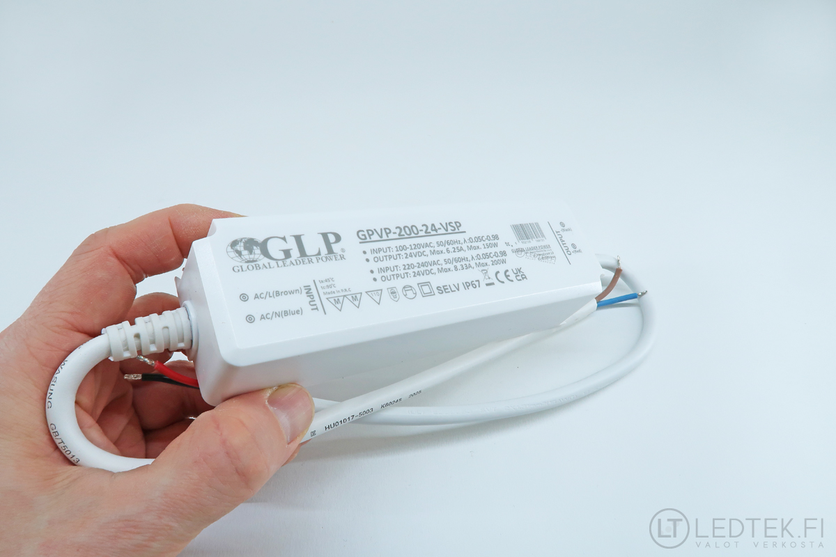 LEDTEK LED-muuntaja 200W 12V