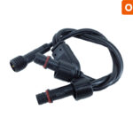 Vesitiivis jatkojohto t-haara LED-asennuksiin, outlet