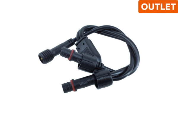 Vesitiivis jatkojohto t-haara LED-asennuksiin, outlet