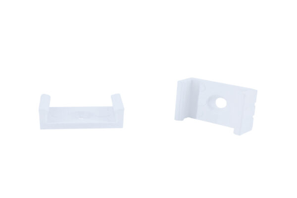 LED-alumiiniprofiilin valkoinen kannake. Soveltuu 2310 profiilille.