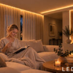 LED-valaistus olohuoneeseen valaistus 3000 K LED-nauhalla. 5 metrin himmennettävä rulla.