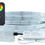 RGB COB LED-nauhapaketti 24V 10 m IP65 ja IP67 RF-ohjaus