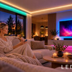 RGBW COB LED-nauha 24V 5 m. Voit ohjata nauhaa RGBW ohjaimella.